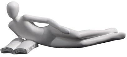 Estatua Dama Pensamiento Abstracto Lectura Mujeres Modern Estética Estatuas Estatuas Escultura Figuras para Decoraciones Estantería Y Escritorio