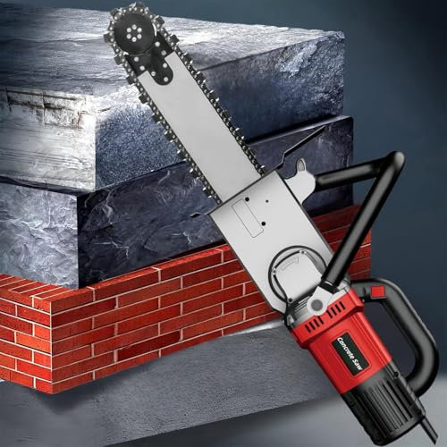 Motosierra de hormigón, sierra de muro eléctrica industrial de 7800 W/8800 W, cortadora de muro con cadena de diamante sin escobillas, minisierra de hormigón eléctrica portátil,CuttingDepth48cm