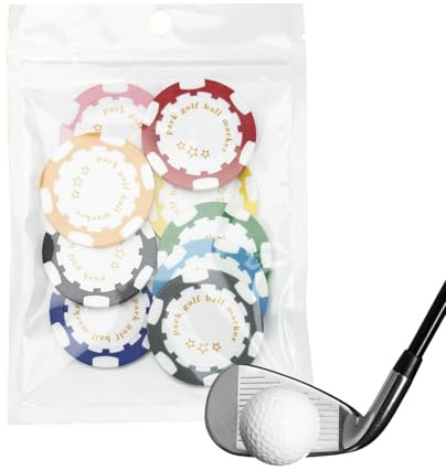 Generisch Tongfer Poker Chip Ball Marker Golf – 9X Pokerstil Marker | Golf – Chip – Pennarello BS in plastica in lamiera di ferro incorporata | Marcatori da golf per uomini, donne e adulti golfisti