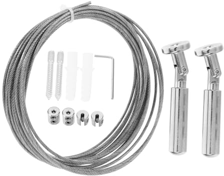 Outanaya Cuerda Tendederos Portátil Acero Inoxidable Resistente Viento para Exterior Interior Secado Ropa y Baño Multifuncional