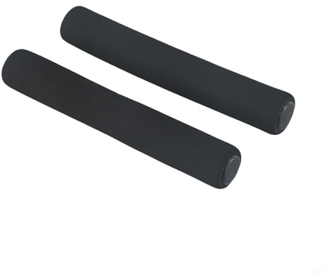 Lot de 2 poignées en mousse pour guidon de vélo – Housses de guidon en caoutchouc éponge pour VTT, vélo de route, imperméables et antidérapantes, 130 mm-500 mm, noir (150 mm)