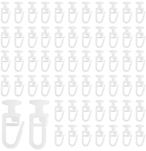 Zbssny 150 feltrini per tende, 11 mm, ganci per tende, per binari, ganci pieghevoli, da appendere per binari per tende