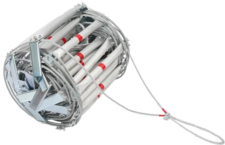 15M Feuerleiter, Strickleiter Rettungsleiter, Tragfähigkeit 200 KG, Feuerfeste Rettungsleiter, Notausstiegsleiter für Katastrophen, Evakuierungen, Rettungsaktionen
