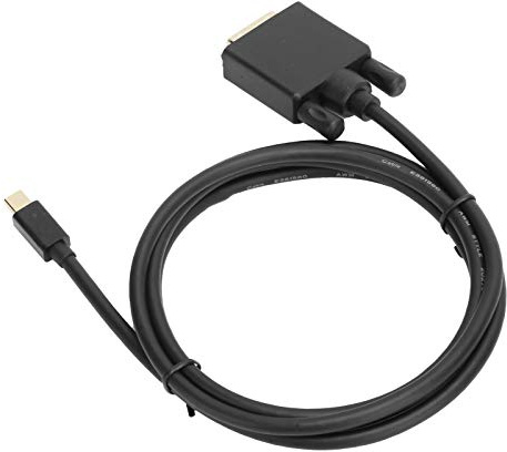 KIMISS Adaptador Mini DisplayPort a DVI - Compatible con 4K 1080P para Pro, Book - Carcasa ABS Duradera (1,8 Metros)