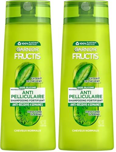 Garnier Fructis Shampooing Antipelliculaire thé vert 300 ml (Lot de 2)