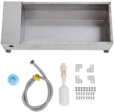 Abrevadero automático para Ganado, tazón de Agua Potable para Animales de Acero Inoxidable con llenado automático, Bebedero automático de Gran Capacidad para Pollos, Patos, Gansos,