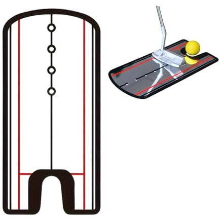 30 * 14,5 cm Miroir de Golf, Golf Putter Line Putting Mirror Training, Miroir d'alignement de Golf Portable, Golf Putting Alignment Mirror, adapté aux débutants en Golf pour pratiquer Le Putting
