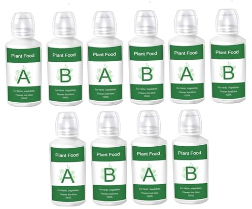 5-Pack Hydroponic Plant Food A&B, Granules for Indoor Plants, Hydroponic Nutrient Solution for Vegetables, Herbs, Flowers, Easy-to-Use Water Soluble Fertilizer