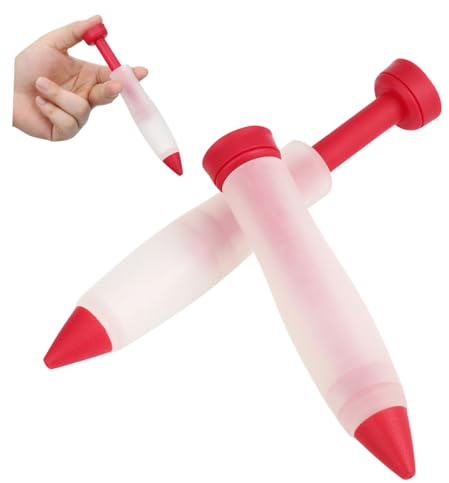 CATIEBYE Penna in Silicone per Decorare Torte e Biscotti, Set da 3 Pezzi per Personalizzare e Abbellire Dolci Fatti in Casa, per Pasticceria Fai da Te
