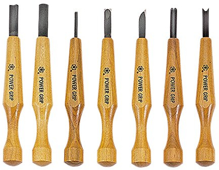 Holzschnitzmesser-Satz Power Grip, 7-teilig