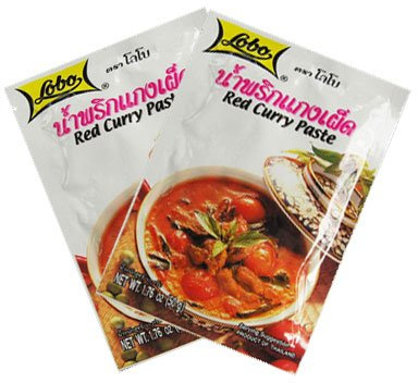 Thai Red Curry Paste Lobo Brand 2 x 50g Packets