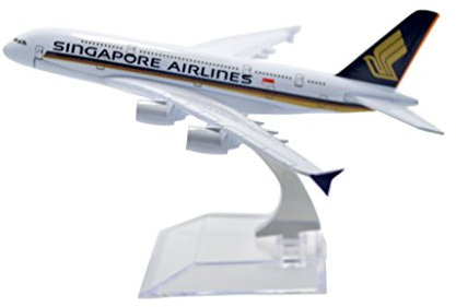 TANG DYNASTY (TM) 1: 400 16cm Air Bus A380 Singapore Airlines Metall Flugzeug Modellflugzeug Flugzeugmodell