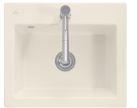 Villeroy & Boch Subway 60 S Ivory - 3309 01 FU Keramikspüle Handbetätigung