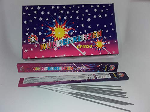 Festartikel-Müller Premium Wunderkerzen 10er Pack - 30 cm Silvester Geburtstag Neujahr Sternstreuer Sternsprüher