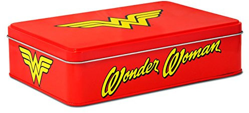 Wonder Woman 6395349010 Boîte en tôle Métal Rouge 21 x 5,5 x 15 cm
