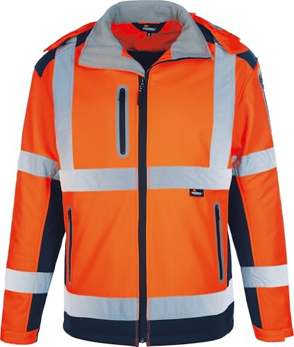 TRIUSO Winter Warnschutzsoftshelljacke in orange in Größe 4XL