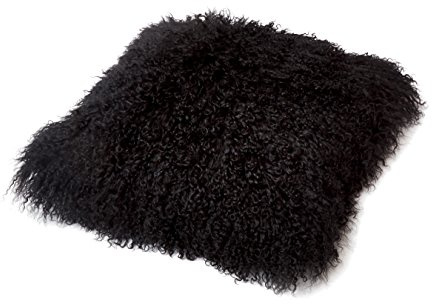 Reissner Lammfelle Tibet Lammfell Kissenbezug langflorig 40x40cm JAY37 Farbe schwarz