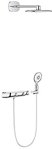 GROHE Rainshower Smartcontrol Combi Shower System with Thermostat, Exposed/Concealed Moon White 26446LS0