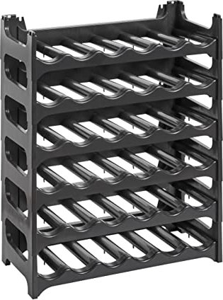 Grizzly Flaschenregal - Modulares, stapelbares Design für 36 Flaschen, Weinregal Anthrazit