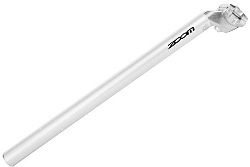 ZOOM SP-C207 Fahrrad-Sattelstütze, 400 mm lang, Standardgröße, Aluminiumlegierung, Silber oder schwarz, silber, 27.0mm