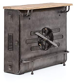 Woodkings Bartresen Camera Bartisch 125x110x48 cm aus Metall Mangoholz