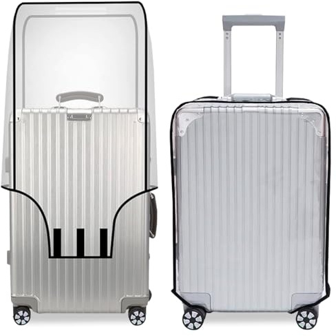 Kofferabdeckung, Transparent Transparent PVC Gepäckschutz - Wasserdicht, Staubdicht und Kratzfest Schutzhüllen für Trolley-Koffer Gepäck