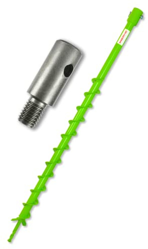 Broca WERHE® Profi, broca de tierra para máquina de perforación 40 mm robusta con adaptador m14 - perforación de pozos con punta de perforación precisa.