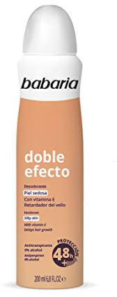 Babaria - Desodorante en spray doble efecto - 0% alcohol - Antitranspirante - 200ml