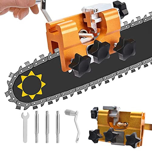Afilador Cadena Motosierra, Plantilla Para Afilar La Cadena De La Motosierra, Juego De Afilador De Cadena, Afilador Manual Portátil, Para Todos Los Motosierra, Leñadores Y Jardineros