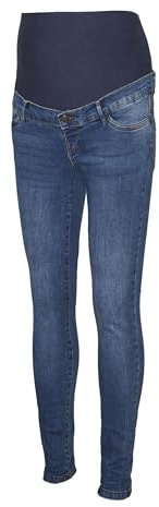 MAMALICIOUS Damjeans, Mellanblå denim, XL