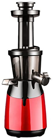 Slow Masticating Juicer Extractor Compact Cold Press Vertical Juicer Machine with Quiet Motor & Reverse Function for High Nutrient Fresh Vegetable and Fruit BPA Free (Color : Red A)