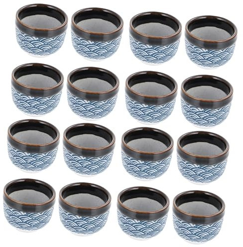 HOMSFOU 16 Pezzi di Stoviglie in per Vino + Set Tazze di per caffè Espresso Tazza per caffè Espresso Tazze tè per Sushi Tazza di Sake in Ceramica Tazze di Sake Giapponesi