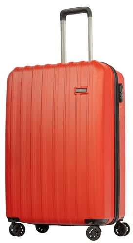 HANSEKOFFER Handgepäck Koffer Hartschale · Reisekoffer mit Rollen · Trolley · Hartschalenkoffer mit Teleskopgriff · Leicht · Rollkoffer mit Zahlenschloss · Rot