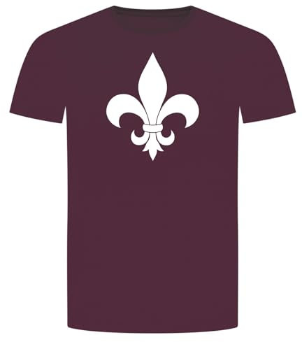 Fleur Dy LYS T-Shirt - Lis Flower Blume Lily Lilie Leben Bordeaux Rot XL