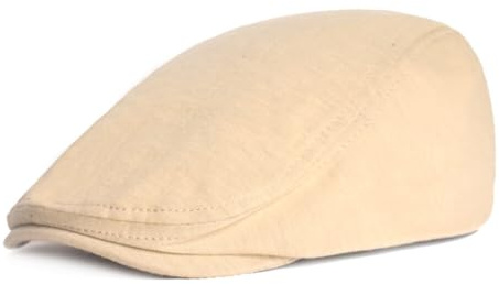 ISAKEN Schiebermütze Herren Barret Flat Cap Schirmmütze Verstellbar Baumwolle Flache Kappe Vintage Freizeit Frühling Sommer Cap Schirmmütze Vielseitig Einsetzbar Baseballkappe