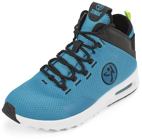 ZUMBA Women's Air Funk Foam-Sole Dance Sneakers, 8, Blue/Black