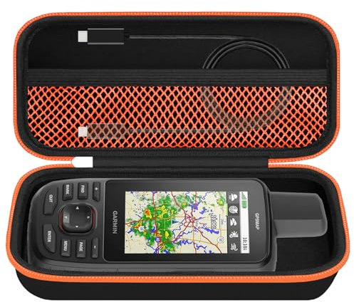HESPLUS Reise-Tragetasche für Garmin GPSMAP 67i/66i/79sc/79s/67/64sx/65/65s Wandern, Handheld-GPS, Satellitenkommunikator, Aufbewahrungstasche mit Netztasche für USB-Kabel (nur Gehäuse)