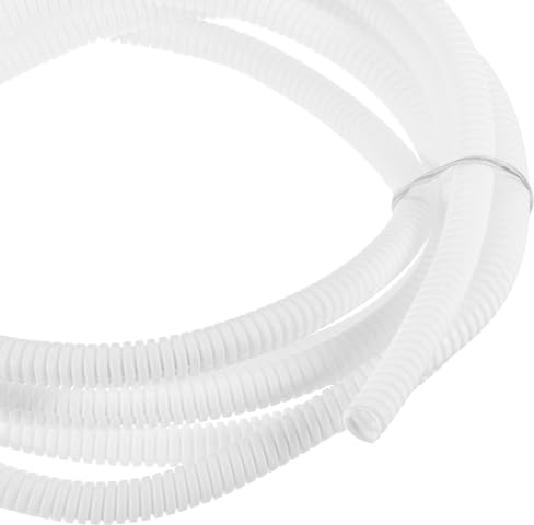 DMiotech 3meter Wire Loom Split Tubing 6.5mm, Cord Protectors from Pet Flexible Conduit Cable Management for Office, Home, Garden, White
