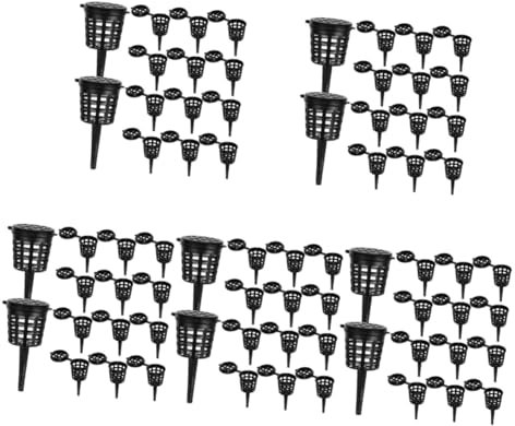 SUPVOX 5 Juegos Canasta De Fertilizante Bonsai Cesta De Fertilizante Portátil Abono Para Bonsái Orgánico Para Bonsais Malla De El Plastico Black 100 Uds * 5
