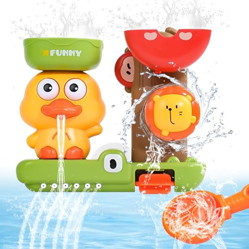 Badewannenspielzeug ab 1 2 3 4 Jahr,Badespielzeug Baby ab 1jahr,Enten und Löwen,Wasserspielzeug Kinder,Badewannen Spielzeug Kinder,Wasserspielzeug Baby Spielzeug Geschenk,für Jungen Mädchen