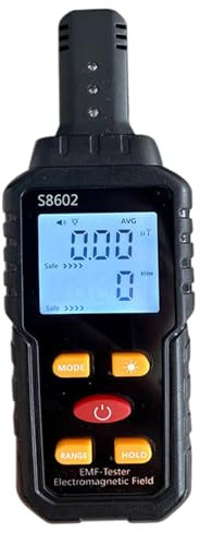 Detector de radiación de contador de Geiger Detector de radiación nuclear de pantalla nuclear 3 en 1 con un medidor de monitor portátil de alarma de sonido y luz para la oficina en casa en interior