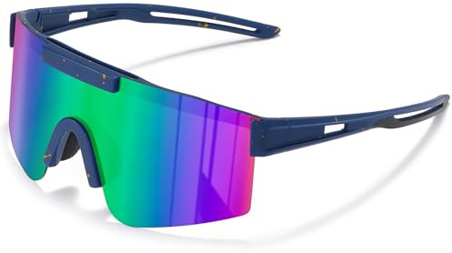 Sportbrille Polarisiert Radsportbrillen Fahrradbrille Schnelle brille für Herren Damen Sport Sonnenbrille UV400 Klar Laufbrille für MTB Rennrad Fahrrad Ski Rave