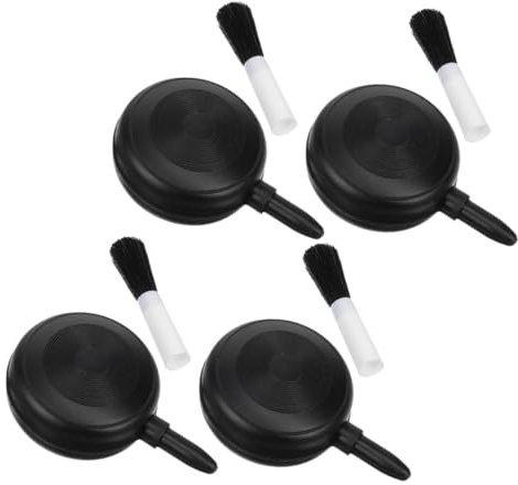 Cabilock 4 Stück-Pack Luftgebläse Und Bürsten Handgebläse Staubentferner Für Kameraobjektive Laptop Elektronik Reinigungsset Kompakt Schwarz