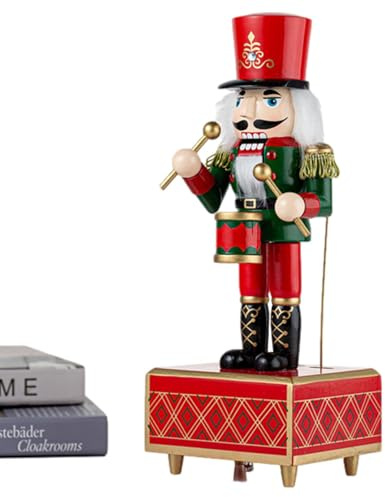 Boîte À Musique Casse Noisette | Boîte À Musique Casse Noisette en Bois À Remontage Mécanique,Ornement Décoratif De Noël pour Adolescents Adultes Amateurs D Artisanat Collectionneurs