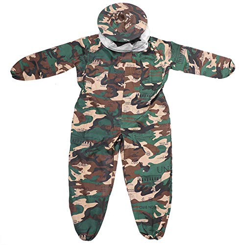 DANAIXZ Professionelle Imkerei Jacke Schutzbienenanzüge Smock Imker Ausrüstung Ultra dünner atmungsaktives Polyester -Baumwoll -Bienenzuchtanzug mit High Definition -Schleier für I (L)