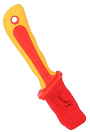 Karlak Coltello per Elettricista Isolante, Taglierina Spelacavi Antimagnetico a Striscia Rapida IEC60900 1000V, Impugnatura Ergonomica di Sicurezza, Ampia Gamma di Applicazioni,