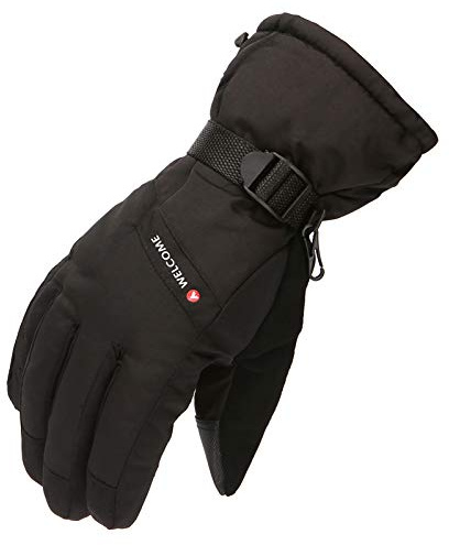 Generisch Ski-Handschuhe Winterhandschuhe Herren Damen die wärmsten Wasserdichten atmungsfreien Schnee-Handschuhe winddicht warm Strick Ski Innenhandschuh Fleecefutter Bequem Fahrradhandschuhe