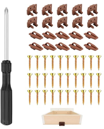 Kit Guide per Cassetti | Kit di Installazione e Riparazione Facile | Guide per Scorrevoli per Comò - per Comò, Armadi, Comodini, Cucine, Camere da, Camera dei Bambini, Hotel, Ristorante