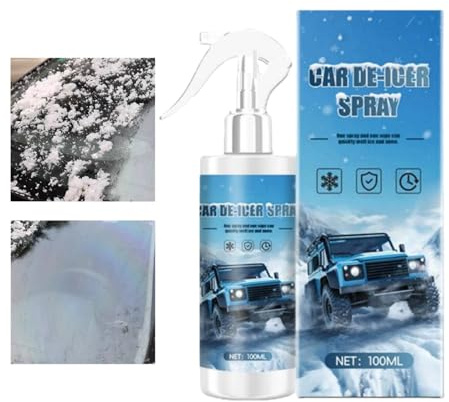 WMTBSRSW Ice Remover Melting Sprays Winter Car Essentials, Fast-Acting Defrost and Glass Cleaner for Winter Vehicles, Ideal for Snow Removal on, Headlights, Door Seals, Locks, Latches, and Automotive