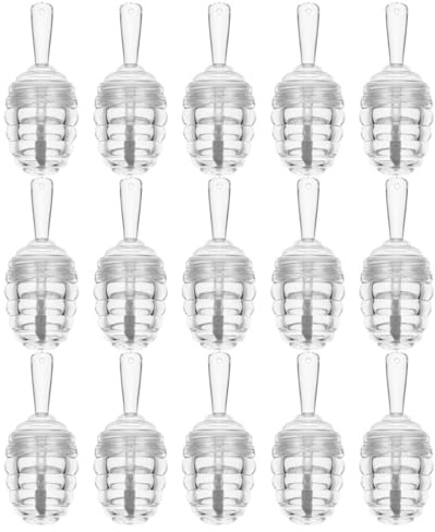 Flacon de Gloss à Lèvres en Plastique Forme Pot de Miel 15 Pièces | Rechargeable et Portable, Lot de 15, Usage Quotidien et Voyage D’affaires